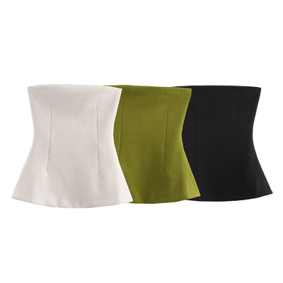 Top Reversible Doble Tela para Mujer - Estilo Europeo y Americano