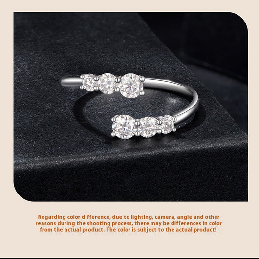 Anillo de Diamante Mozambique Brillante con Charm - Image 22