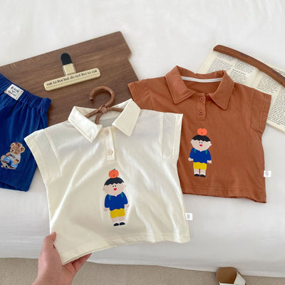 Playera Infantil Estilo Oeste con Rayas y Manga Corta - Image 18