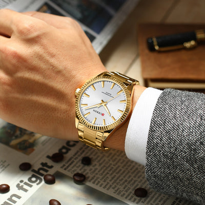 Reloj Empresarial Impermeable para Hombre con Correa de Pasador - Image 16
