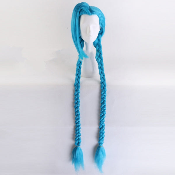 Peluca de Cabello Largo con Doble Coleta Trenzada Estilo Europeo y Americano - Image 4