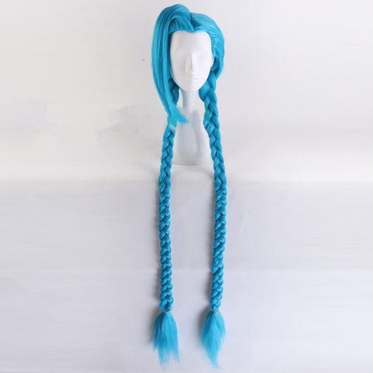 Peluca de Cabello Largo con Doble Coleta Trenzada Estilo Europeo y Americano - Image 10