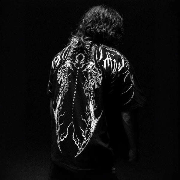 Playera Holgada de Algodón Talla Grande Estilo Oscuro