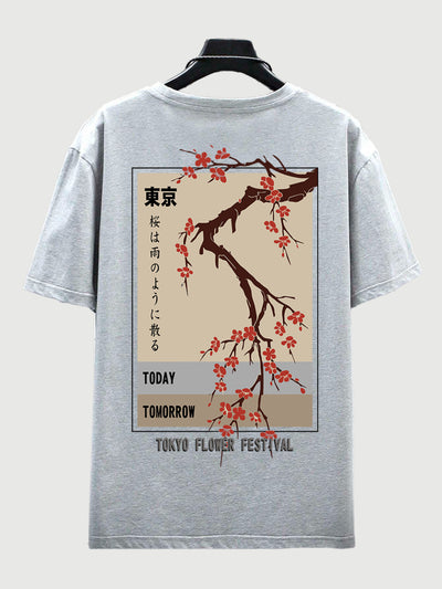 Playera Estampada Festival de Flores Tokio para Hombre - Image 9