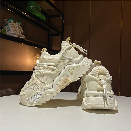 Zapatos Deportivos Papá con Suela Gruesa de Cuero - Image 7