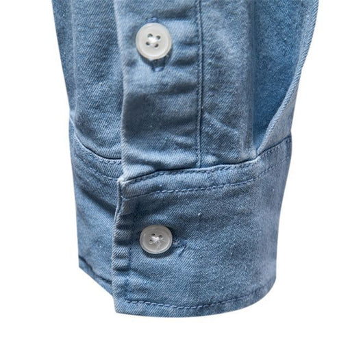 Camisa Denim Casual de Manga Larga para Hombre - Image 4