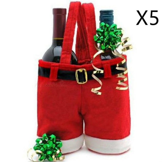 Bolsa de Regalo Navideña Estilo Pantalón Santa en Tela de Lana - Image 12