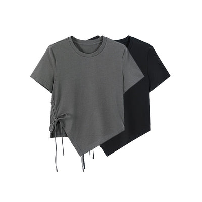 Playera Mujer Manga Corta Diseño Asimétrico Moderno - Image 13