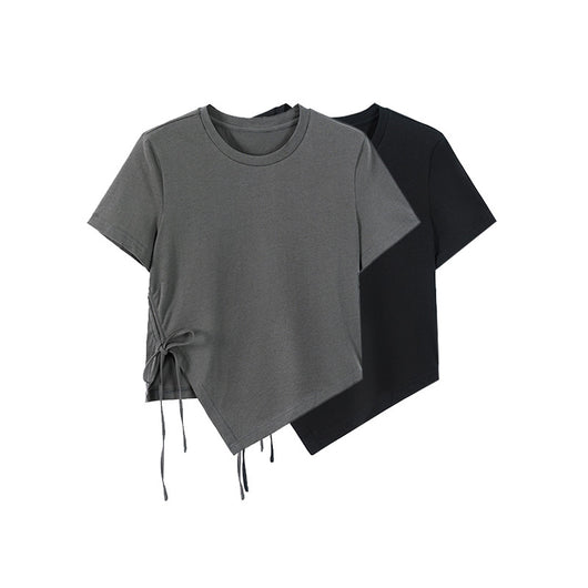 Playera Mujer Manga Corta Diseño Asimétrico Moderno - Image 13