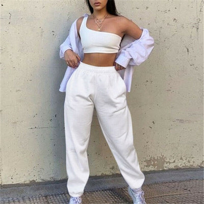 Pantalones de Buzo Cómodos con Cintura Elástica y Estampado de Letras - Image 21