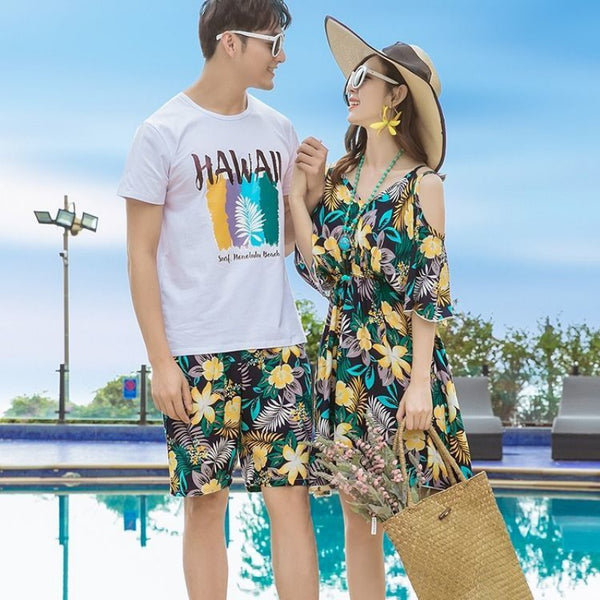 Conjunto de Playa para Parejas - Traje de Baño Coordinado Verano