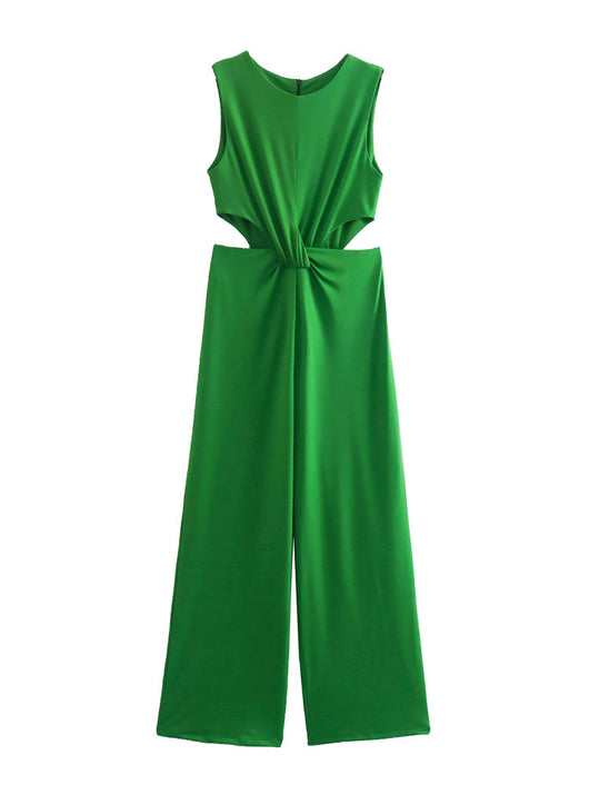 Jumpsuit de Cintura Alta con Nudo Anudado para Mujer - Image 6