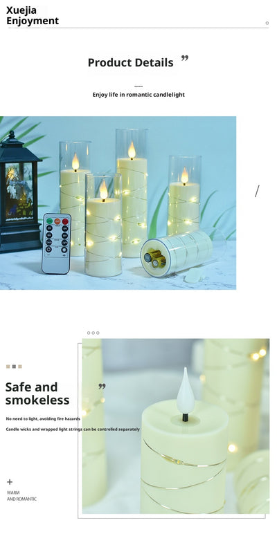 Cadena de Luces LED con Velas Eléctricas para Decoración Navideña y Eventos - Image 16