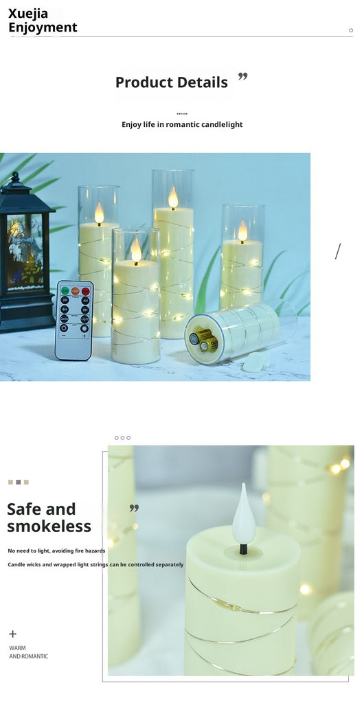Cadena de Luces LED con Velas Eléctricas para Decoración Navideña y Eventos - Image 16