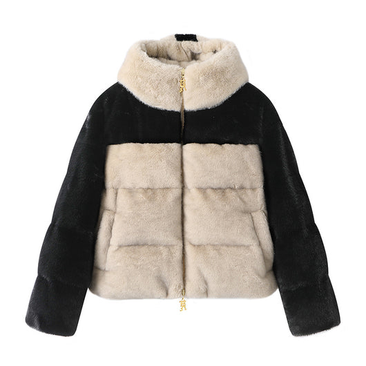 Chaqueta Acolchada Vintage Panda Suelta con Capucha para Mujer - Image 3