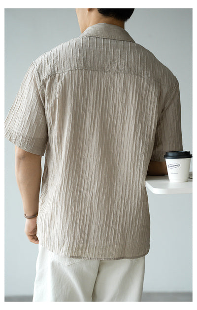 Camisa de Negocios Manga Corta para Hombre con Cuello Clásico - Image 18