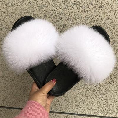 Pantuflas de Piel de Zorro Estilo Coreano - Confort para el Hogar - Image 13