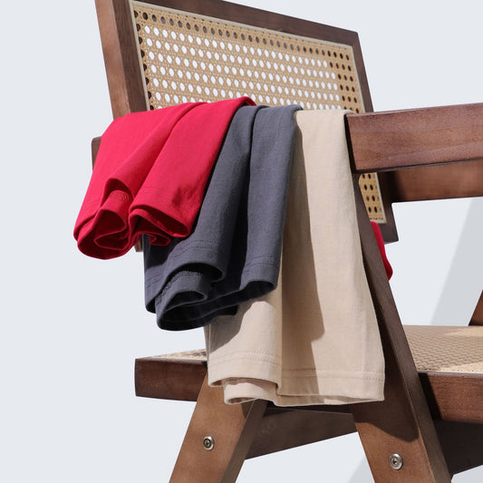 Playera Básica de Algodón Pesado sin Costuras para Hombre