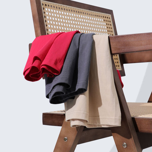 Playera Básica de Algodón Pesado sin Costuras para Hombre