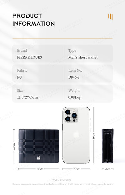 Billetera Delgada para Hombre con Múltiples Compartimentos y Diseño Rayado - Image 22