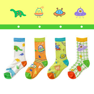 Calcetines Infantiles de Algodón con Ilustraciones Animadas y Malla Transpirable - Image 7