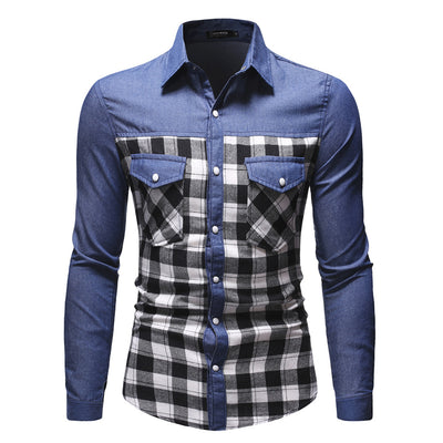 Camisa Cuadros Hombre Slim Fit Clásica con Costuras Reforzadas - Image 4