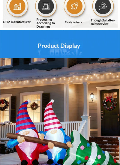 Adorno Navideño Inflable de 2.1m - Decoración Gigante para Exterior - Image 6