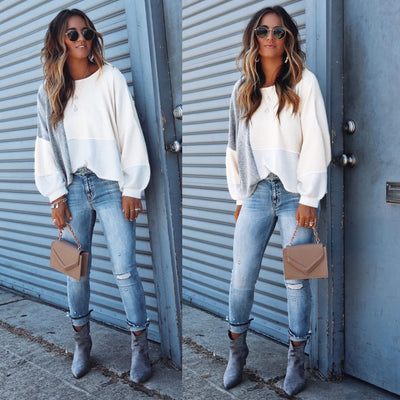 Blusa Suelta con Costuras Contrastantes - Image 14