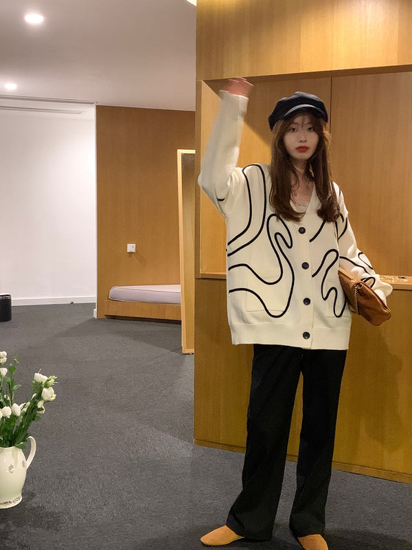 Cardigan Tejido Suelto e Irregular para Mujer