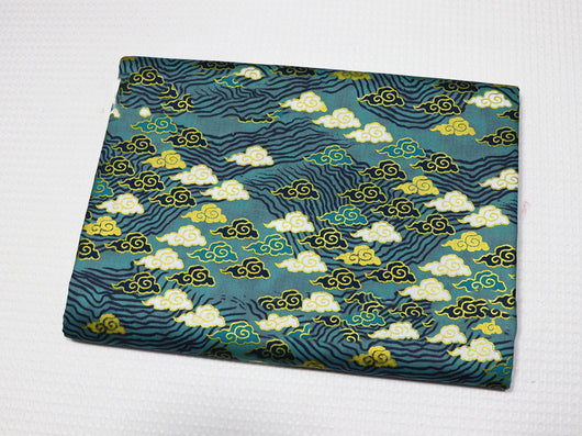 Tela de Algodón Japonesa Zefeng con Dorado y Estampado Activo - Image 14