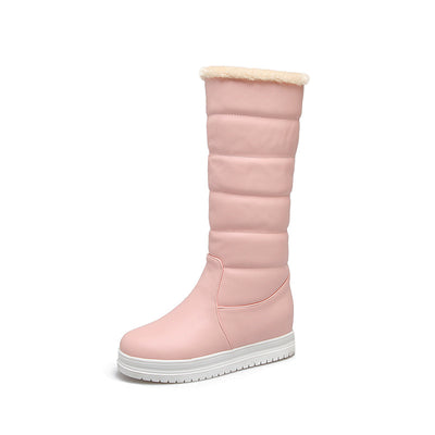 Botas Cálidas de Caña Alta con Tacón Medio y Suela Gruesa - Image 14