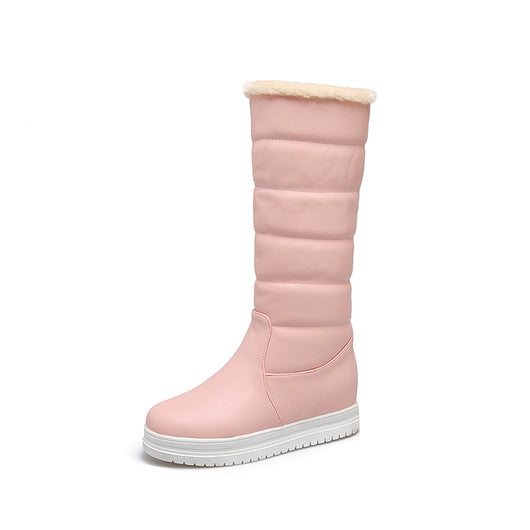 Botas Cálidas de Caña Alta con Tacón Medio y Suela Gruesa - Image 14
