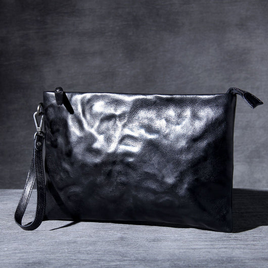 Bolsa de Mano Retro en Cuero Genuino - Estilo Casual Vintage para Hombre - Image 5