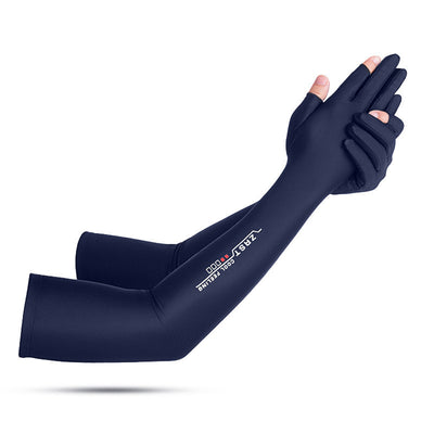 Guantes de Protección Solar con Manga Larga de Seda Helada - Antideslizantes para Conducir - Image 7