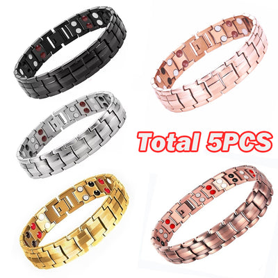 Pulsera Magnética de Aniones Doble Fila 15mm para Hombre - Image 8
