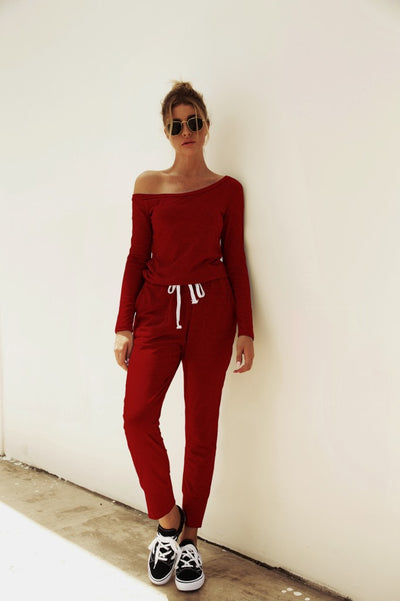 Jumpsuit Casual de Manga Larga con Hombros Descubiertos - Image 10