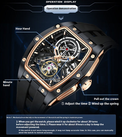 Reloj Automático de Acero Inoxidable con Caja Hueca para Hombre - Image 16