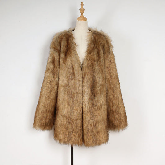 Abrigo de Piel Sintética Forrado en Polar para Mujer - Image 12