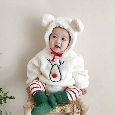 Pijama Enterizo con Capucha y Forro Polar para Bebé