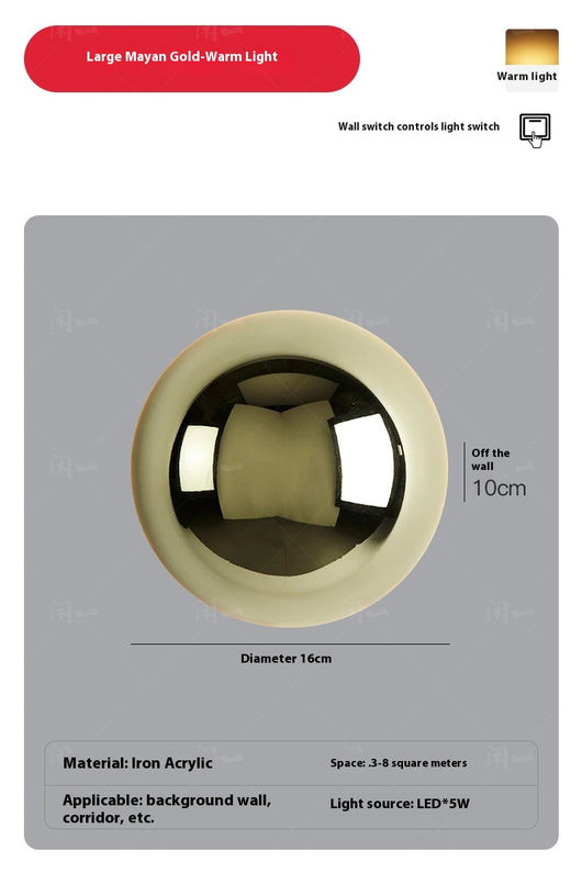 Lámpara Solar de Pared Estilo Nórdico Eclipse para Dormitorio - Image 9