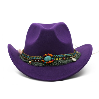 Sombreros Vaquero de Fieltro Enrollado Unisex - Image 12