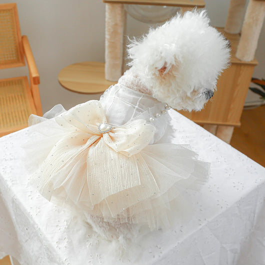 Vestido de Gala Tutu para Perros - Diseño Elegante con Tul y Decoración en Pecho y Espalda - Image 10