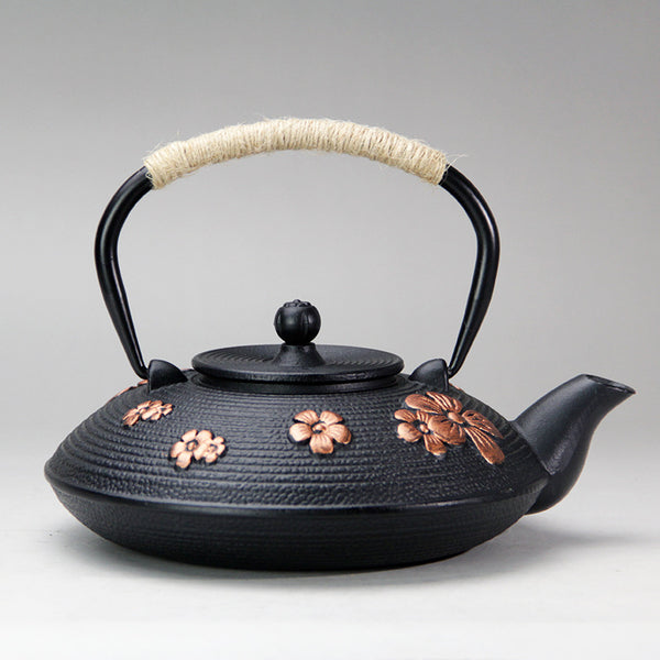 Tetera de Hierro Fundido Flor de Cerezo con Filtro Integrado para Té y Agua Caliente