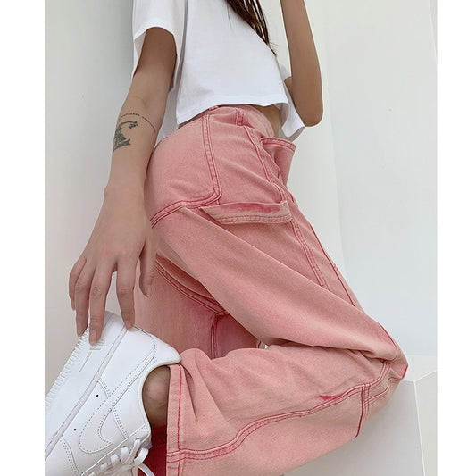 Pantalones Vaqueros Rectos Cintura Alta Mujer - Image 2