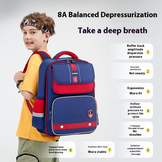 Mochila Escolar Infantil de Gran Capacidad, Ligera y Transpirable