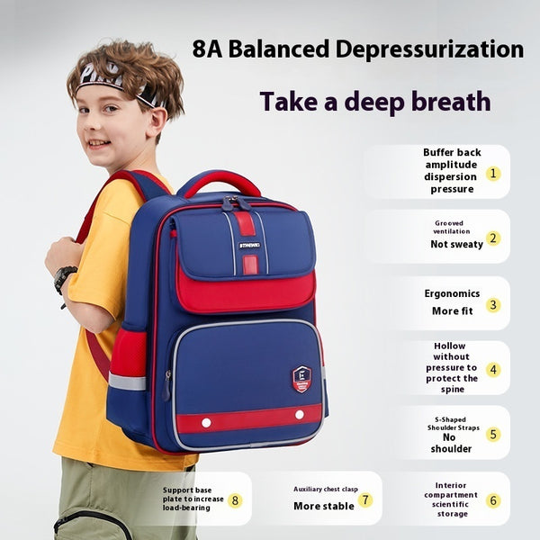 Mochila Escolar Infantil de Gran Capacidad, Ligera y Transpirable