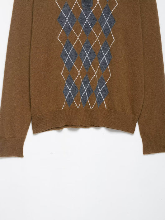 Polo Jacquard Diamante Otoño con Cuello Clásico - Image 13