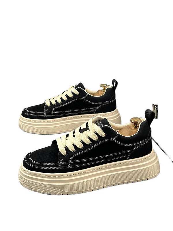 Zapatos Casuales Minimalistas con Suela Gruesa y Diseño Moderno