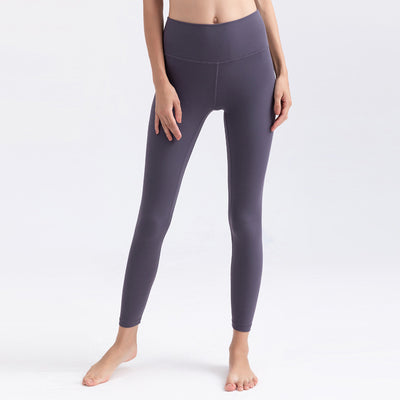 Pantalones Yoga Cintura Alta Reversibles en Brocado Nude - Image 7