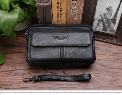 Cartera Clutch de Cuero Genuino Primera Capa para Hombre - Image 12